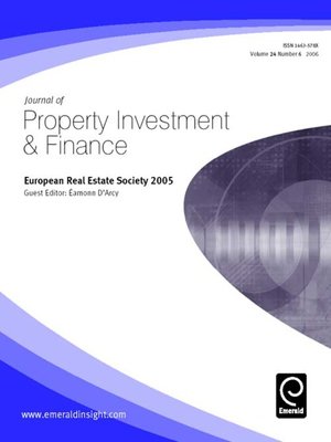 cover image of Journal of Property Investment & Finance, Volume 24, Issue 6